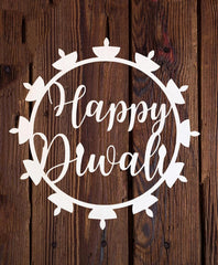 Cliths Happy Diwali Wreath Cutout Unfinished Decor DIY Craft Kit Festival Door Hanger Happy Diwali Gift Kids Activity Indian Home Decor