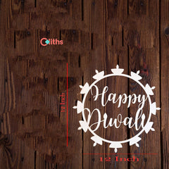 Cliths Happy Diwali Wreath Cutout Unfinished Decor DIY Craft Kit Festival Door Hanger Happy Diwali Gift Kids Activity Indian Home Decor