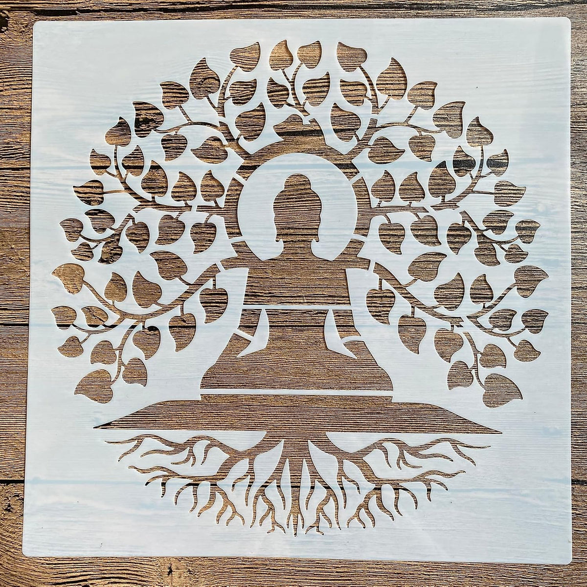 reusable tree of life mandala stencil for diy crafts