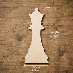unfinished mdf chess queen shape