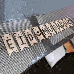 Cliths Eid Ramadan Mubarak Wooden Banner Islamic Wall Decor Hanging Letters Eid Home Decoration Muslim Festival