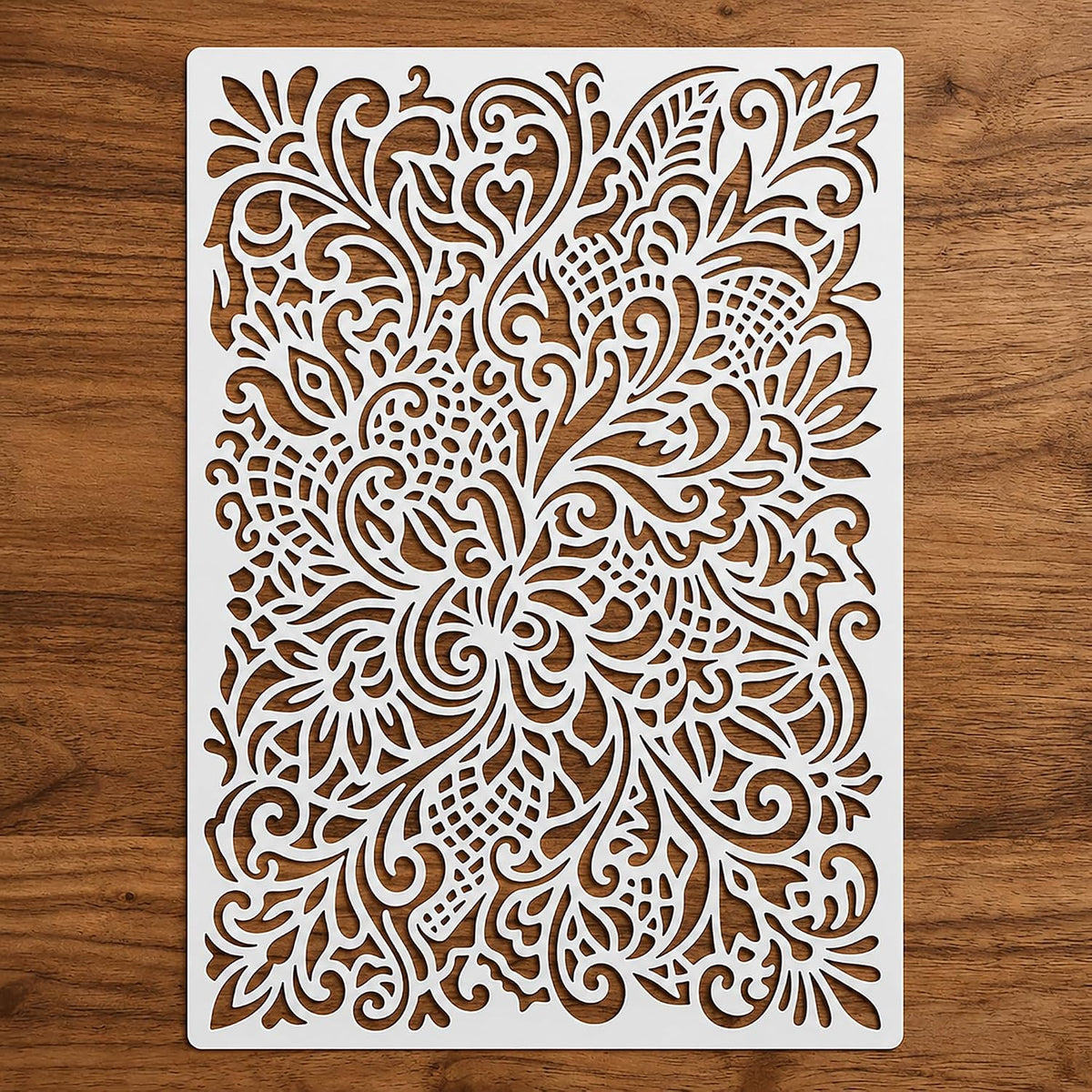 reusable lace floral painting stencil for diy crafts