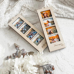 wooden photo strip frames display