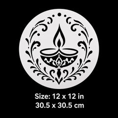 reusable diya stencil template for wood wall painting