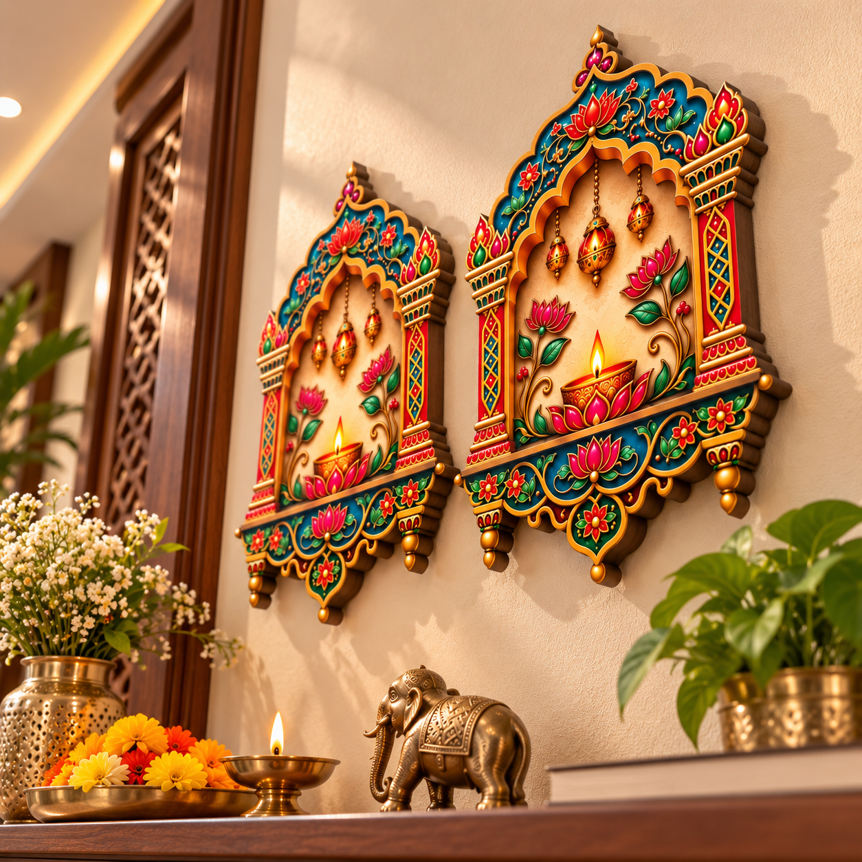 traditional Indian wall decoration set of 2