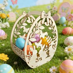 wooden Easter tabletop decor