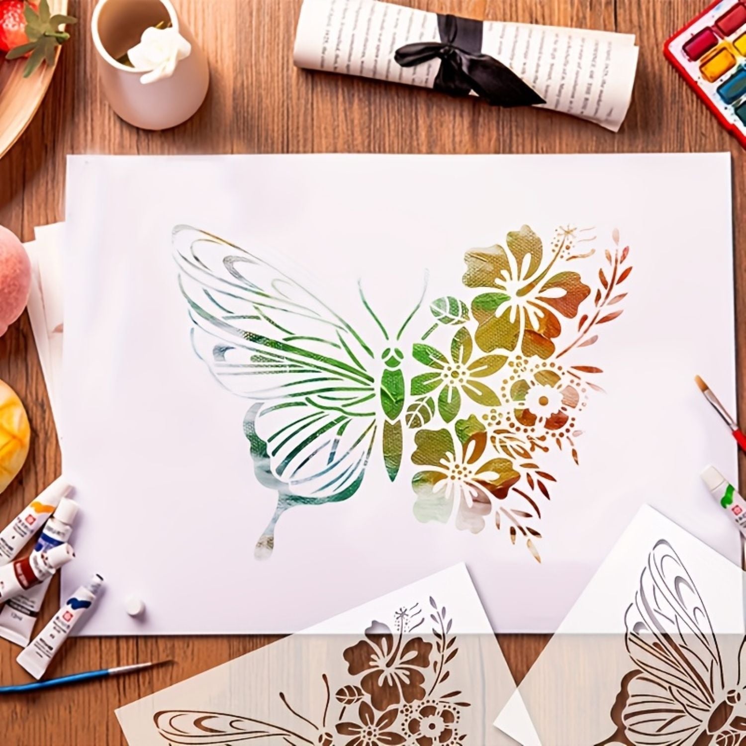 butterfly stencil for furniture painting