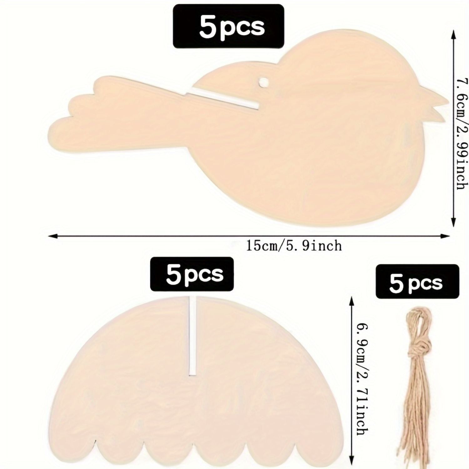 wooden bird pendants for christmas tree