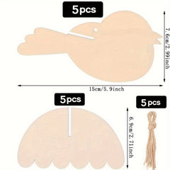 wooden bird pendants for christmas tree