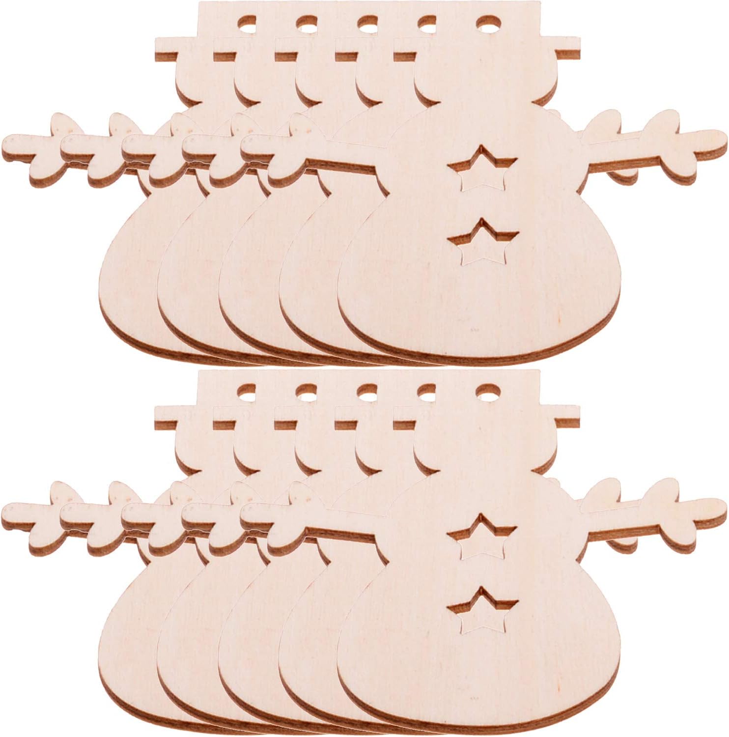 unfinished wooden snowman cutouts for diy