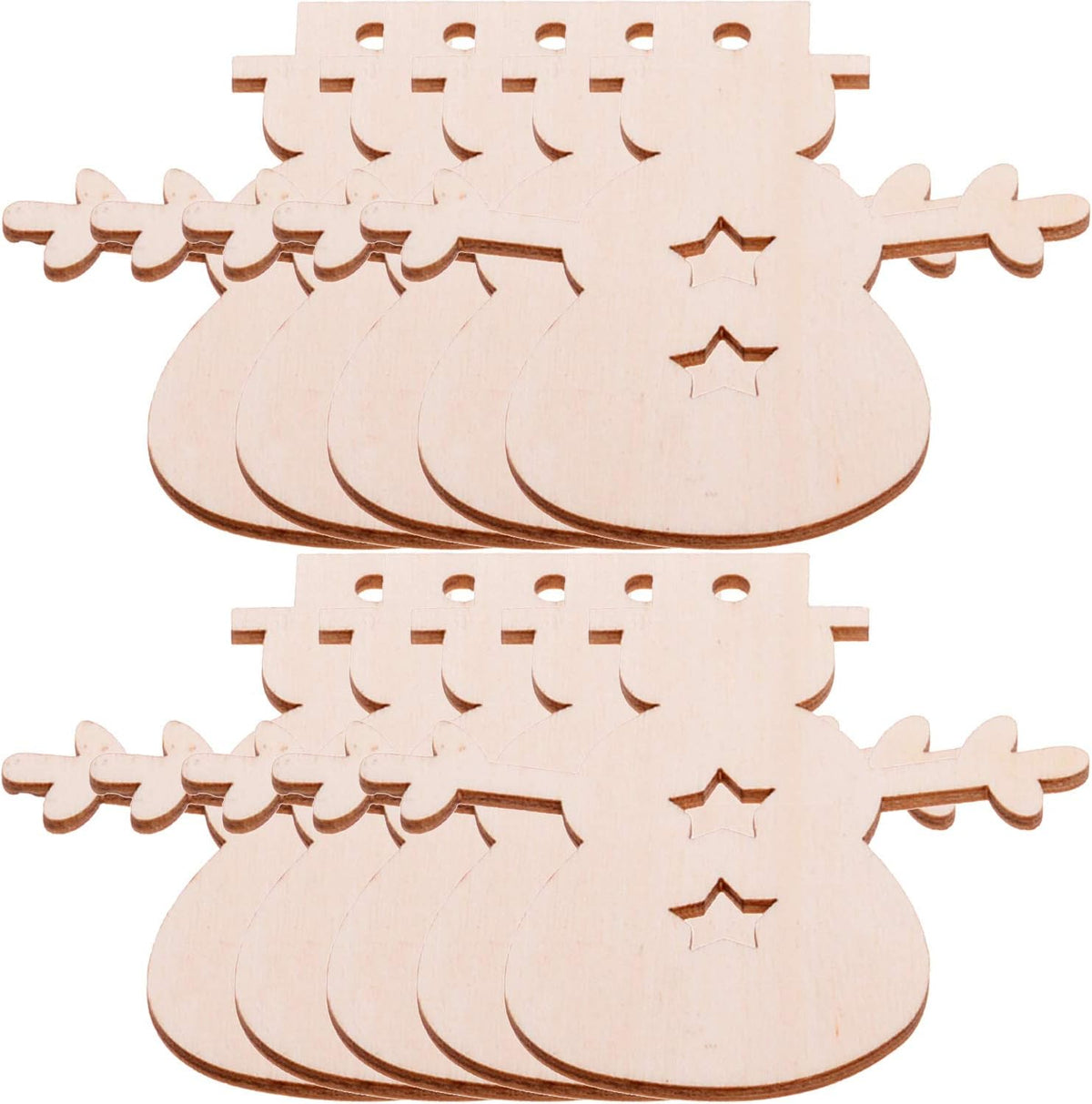 unfinished wooden snowman cutouts for diy