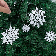 white christmas snowflake ornaments
