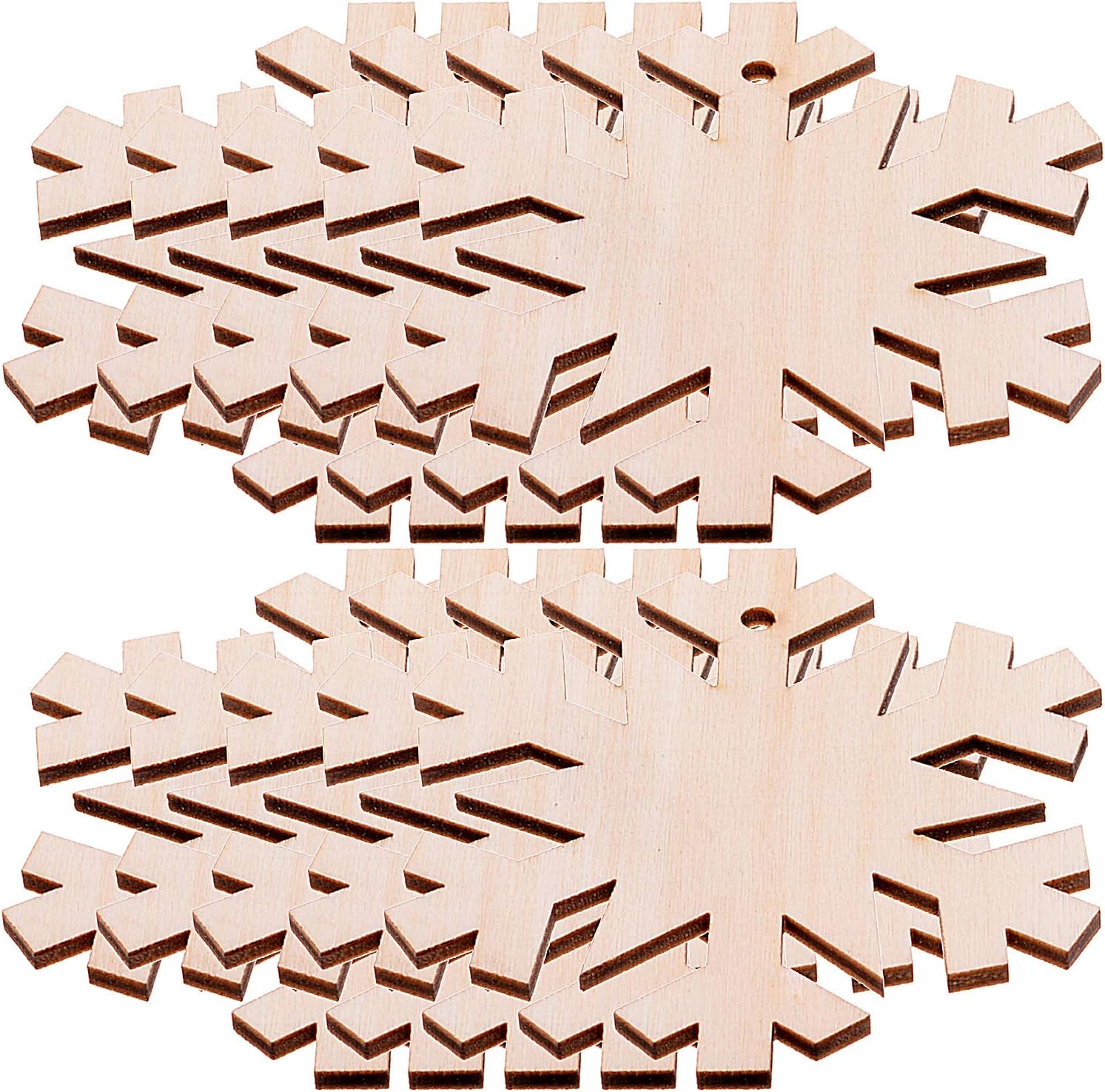 unfinished wooden snowflake cutouts for diy
