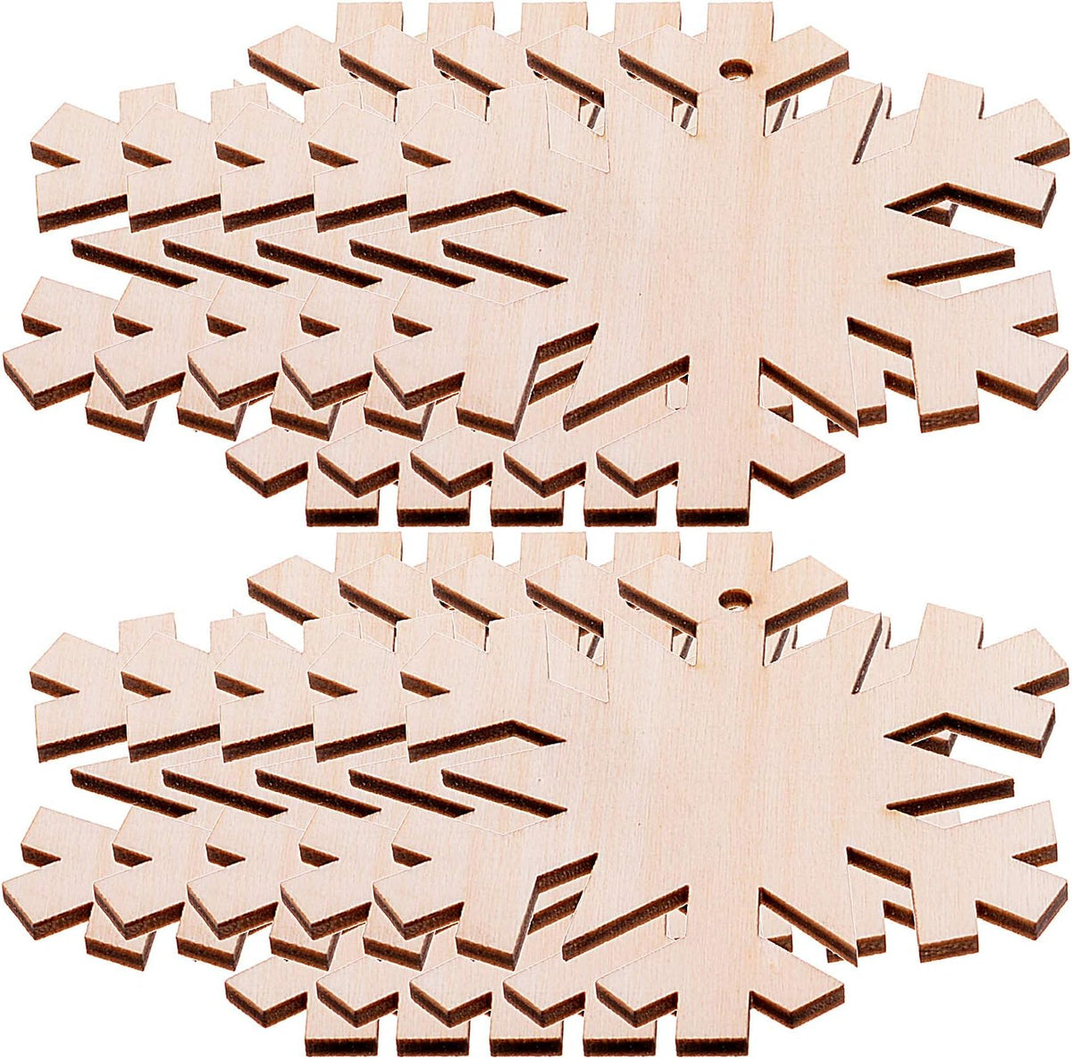 unfinished wooden snowflake cutouts for diy