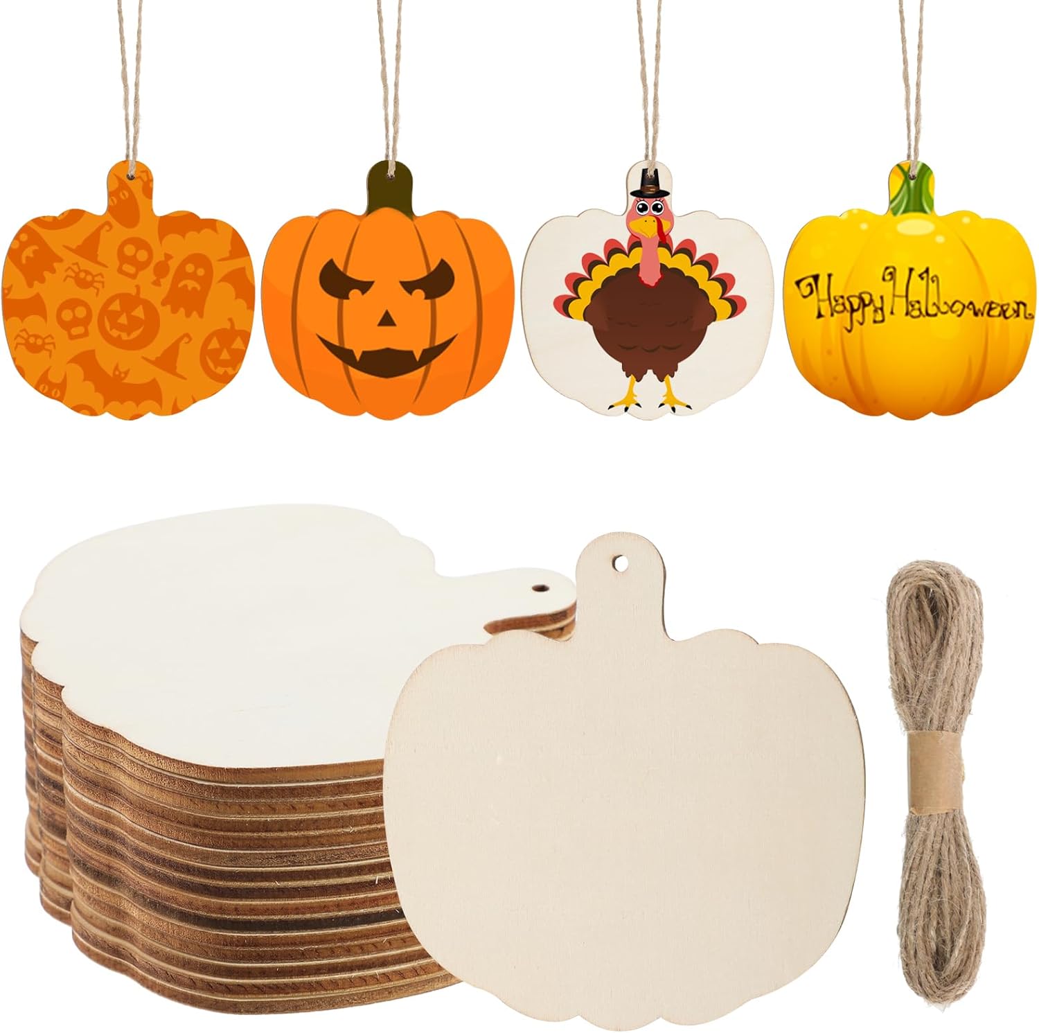 unfinished wooden pumpkin cutouts for diy