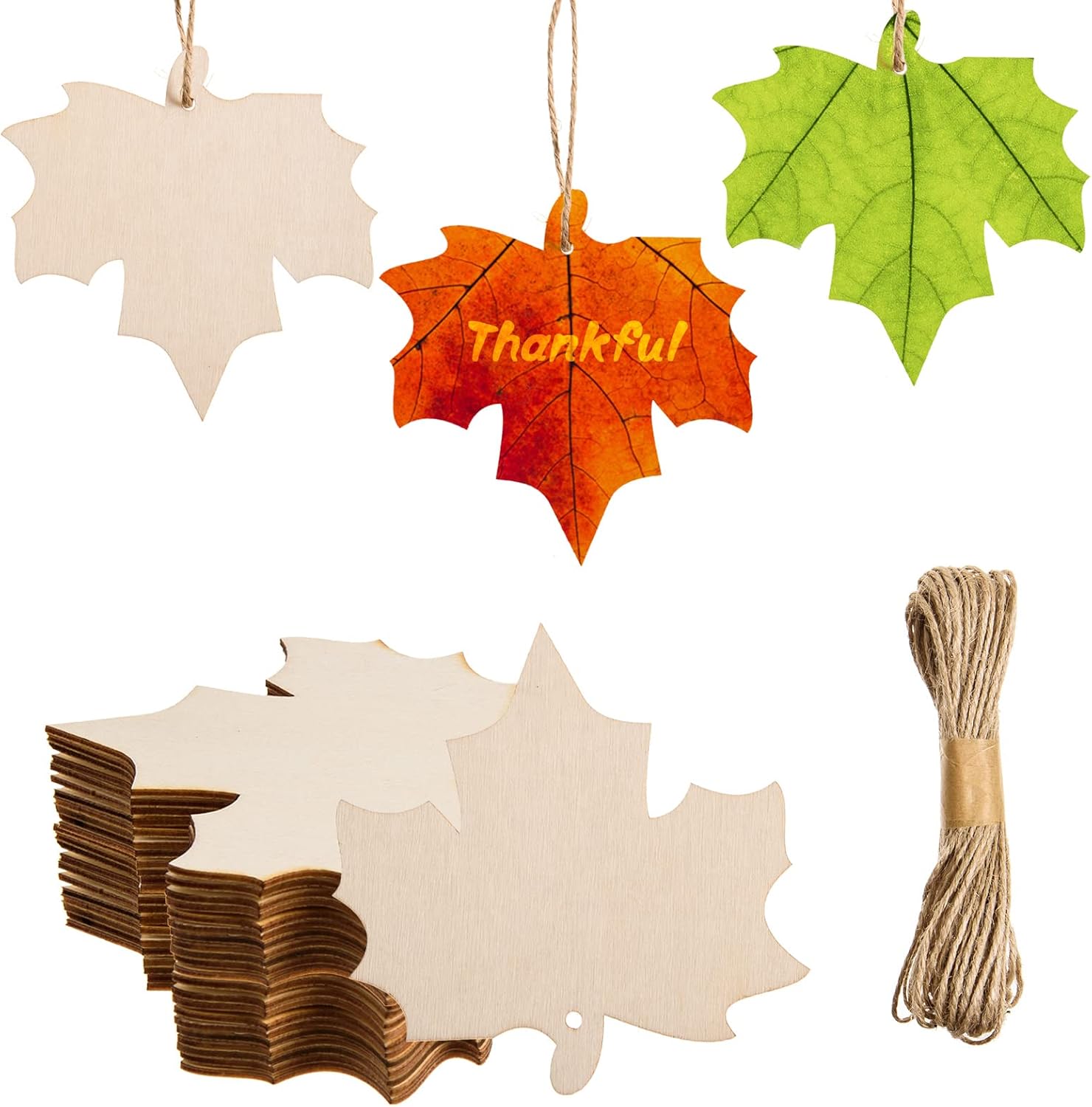 unfinished wooden maple leaf cutouts for diy