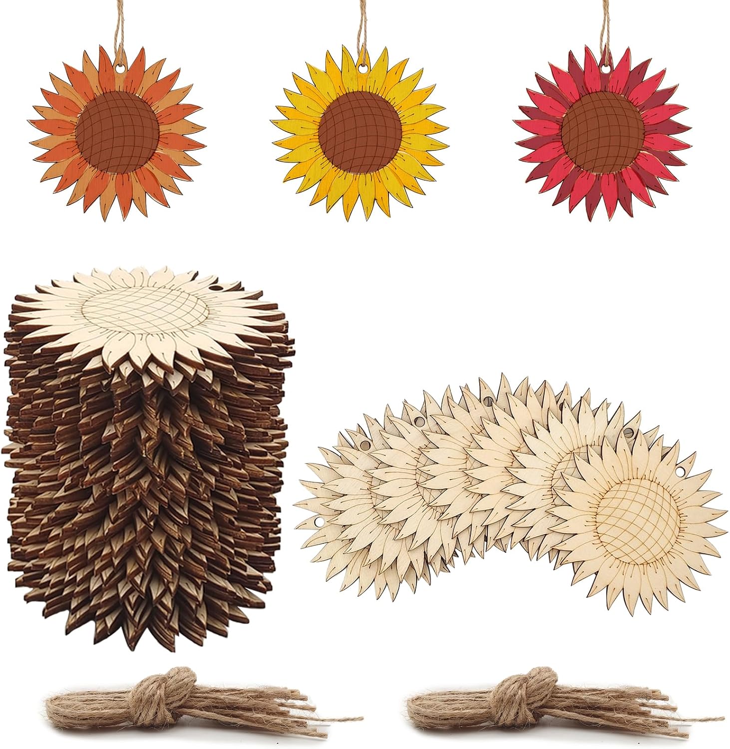 sunflower wooden cutouts for diy crafts