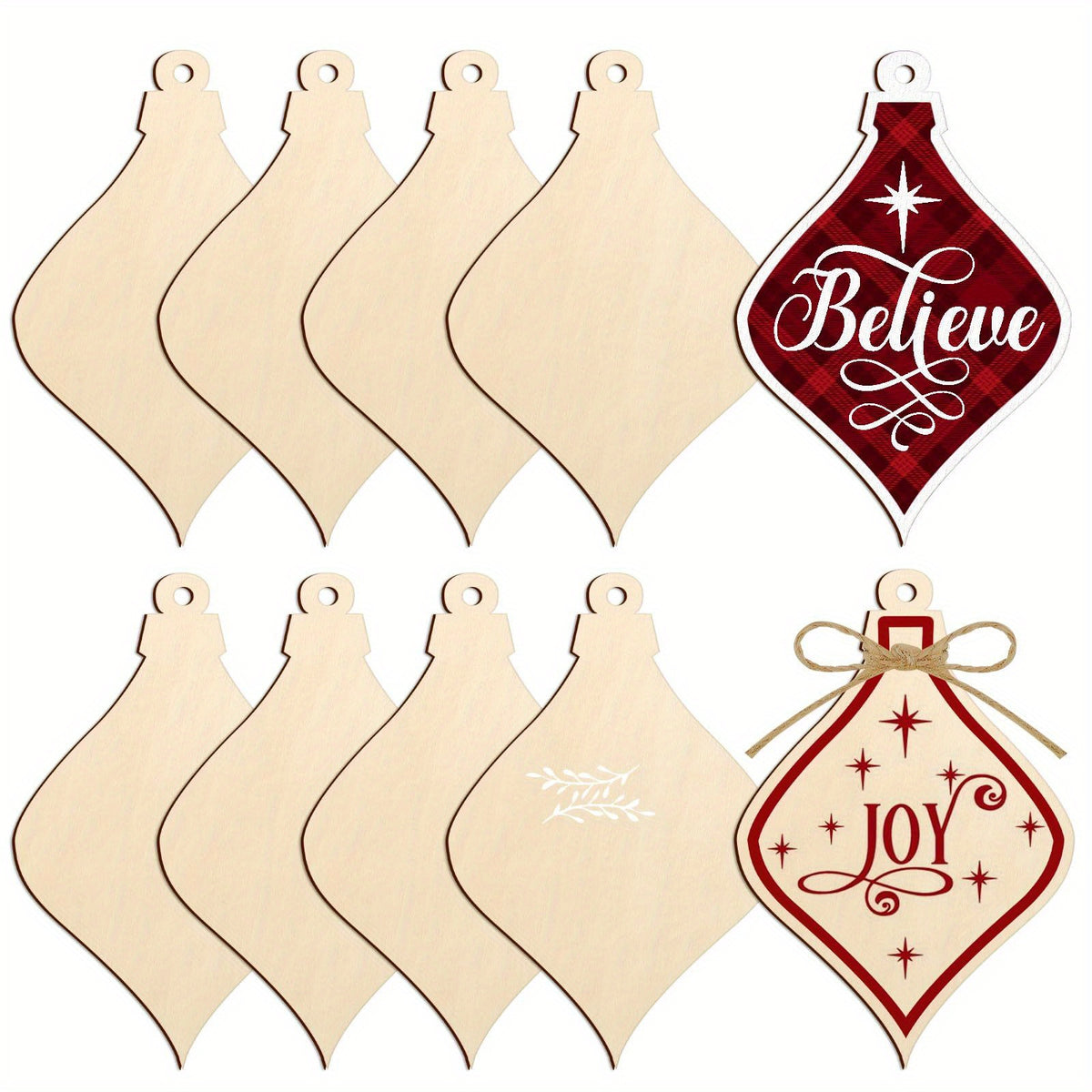 wooden hanging ornaments for Xmas tree