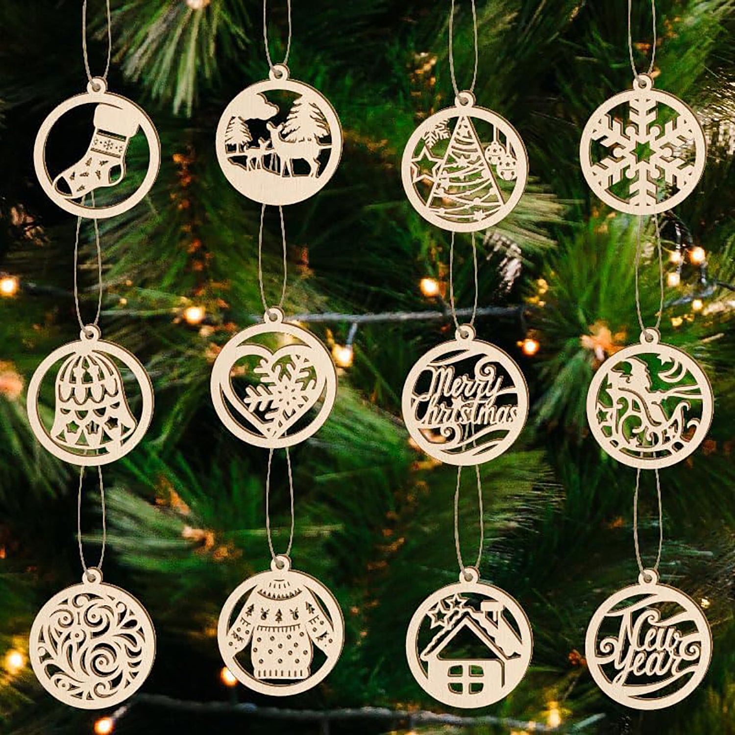 wooden ball cutouts