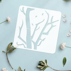 tree and bird stencils