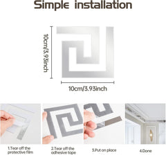 waterproof acrylic mirror wall tiles peel and stick