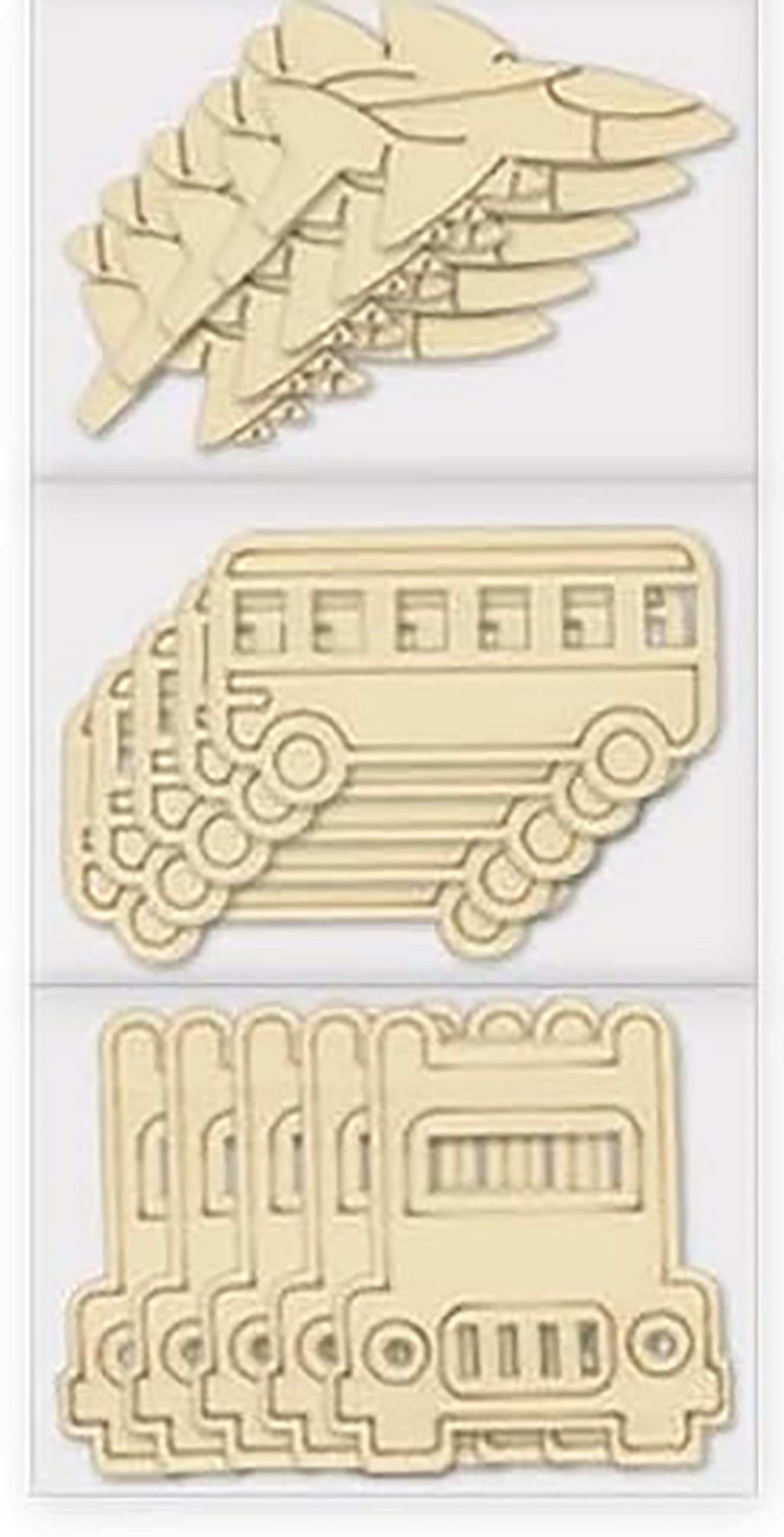 unfinished wood transport shapes