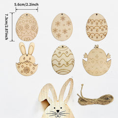 unfinished wood bunny shape