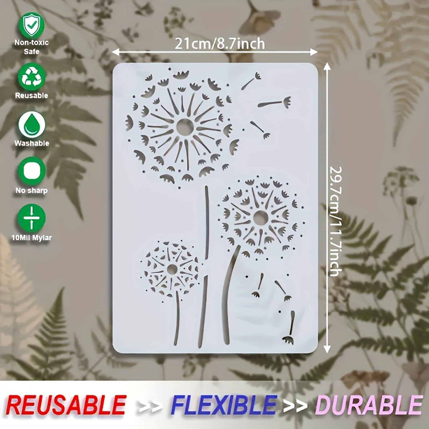 flower and leaf stencils