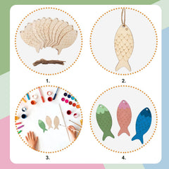 kids fish craft wood blanks