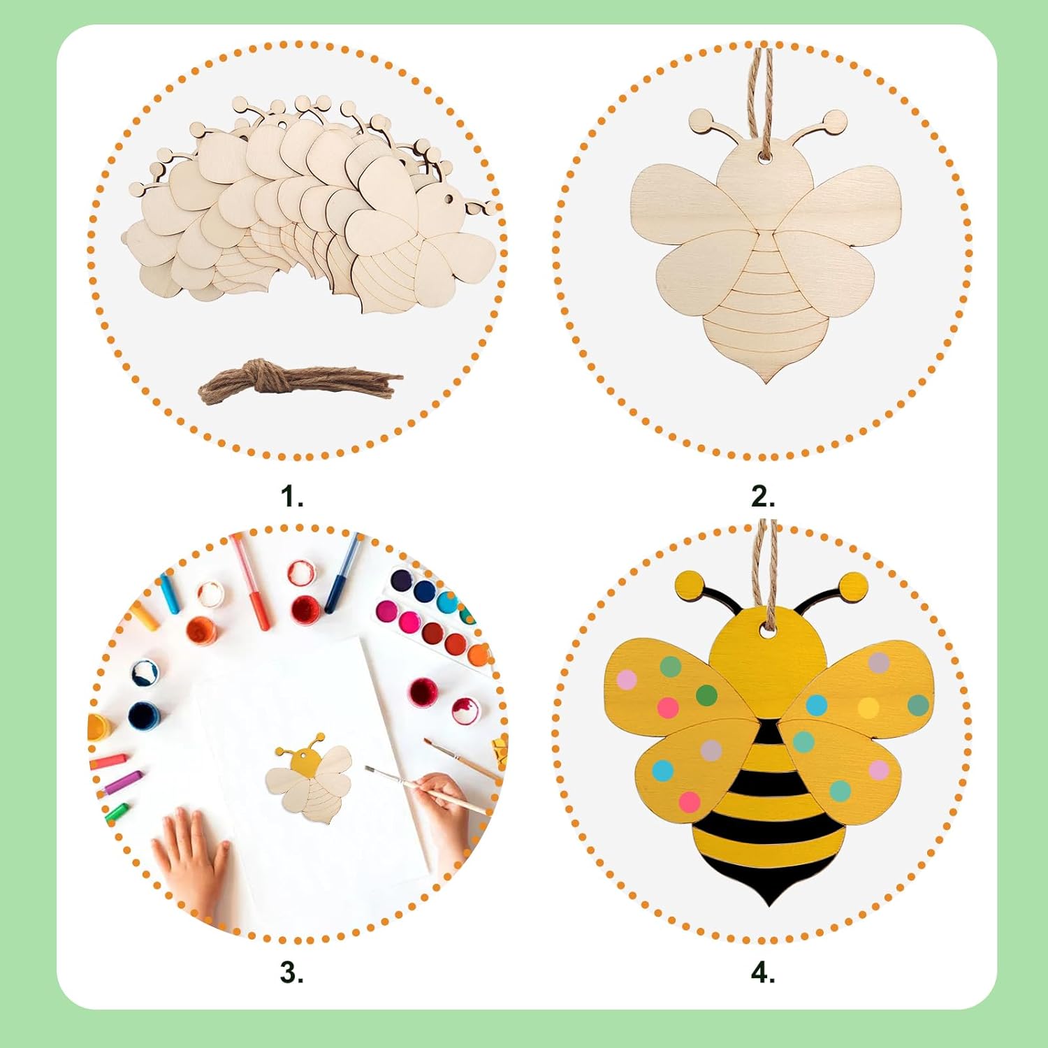 kids bee craft wood blanks