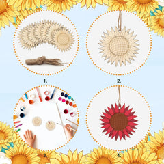 kids flower craft wood blanks