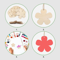 wooden flower craft base