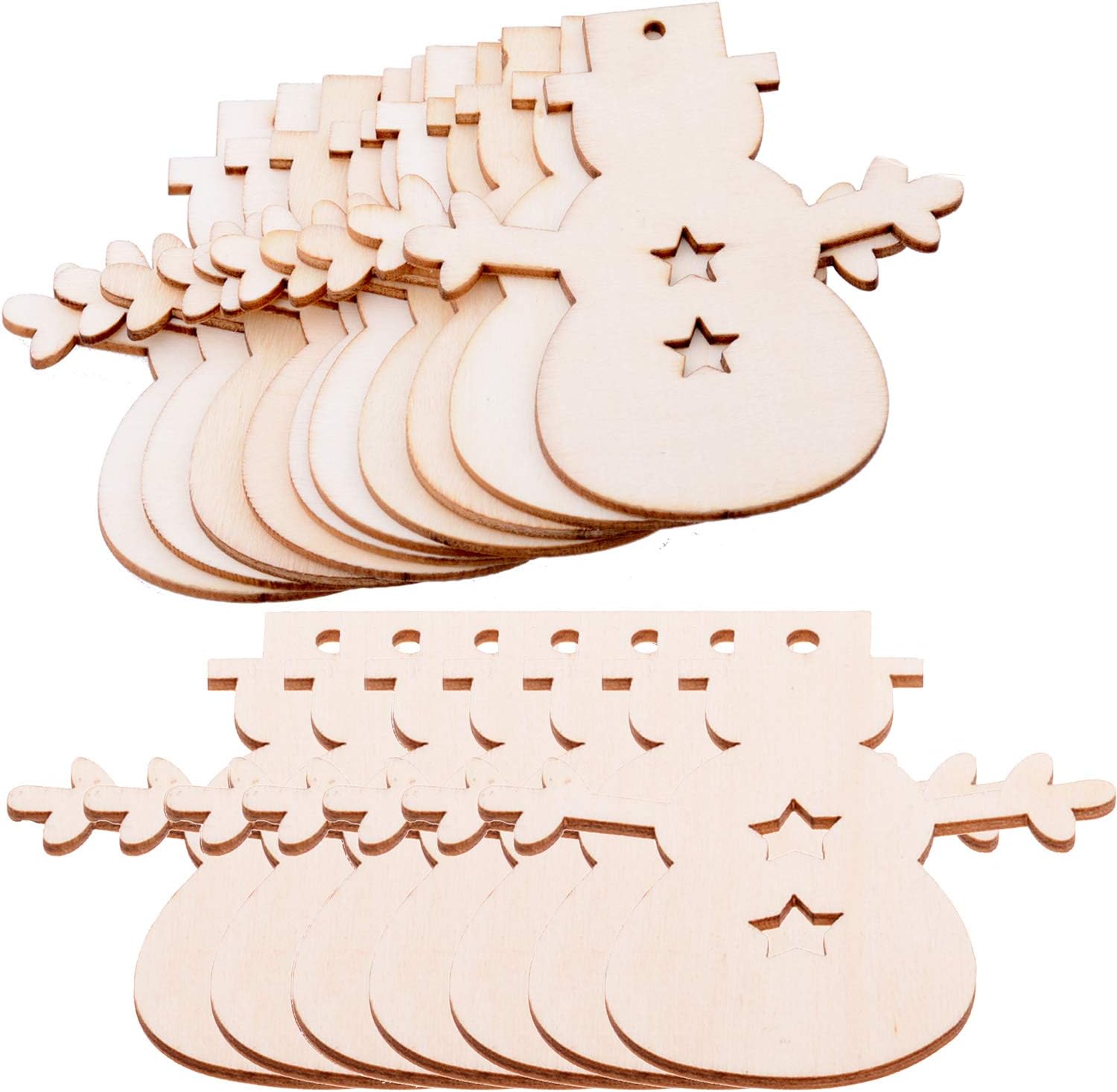 wood snowman shapes for resin art