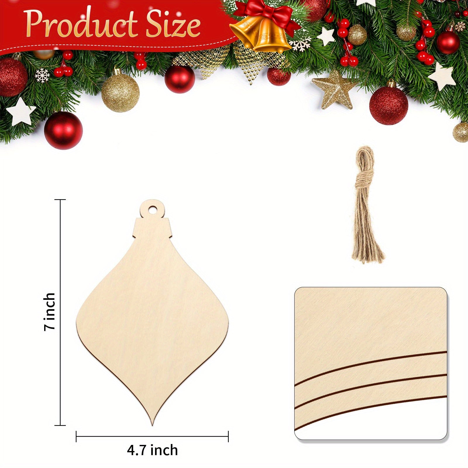 wooden bauble ornaments for DIY art