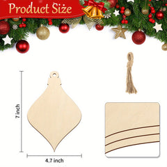 wooden bauble ornaments for DIY art