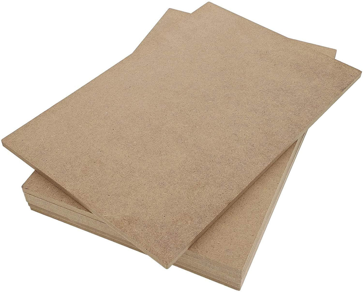 Stack of brown paper sheets on a white background