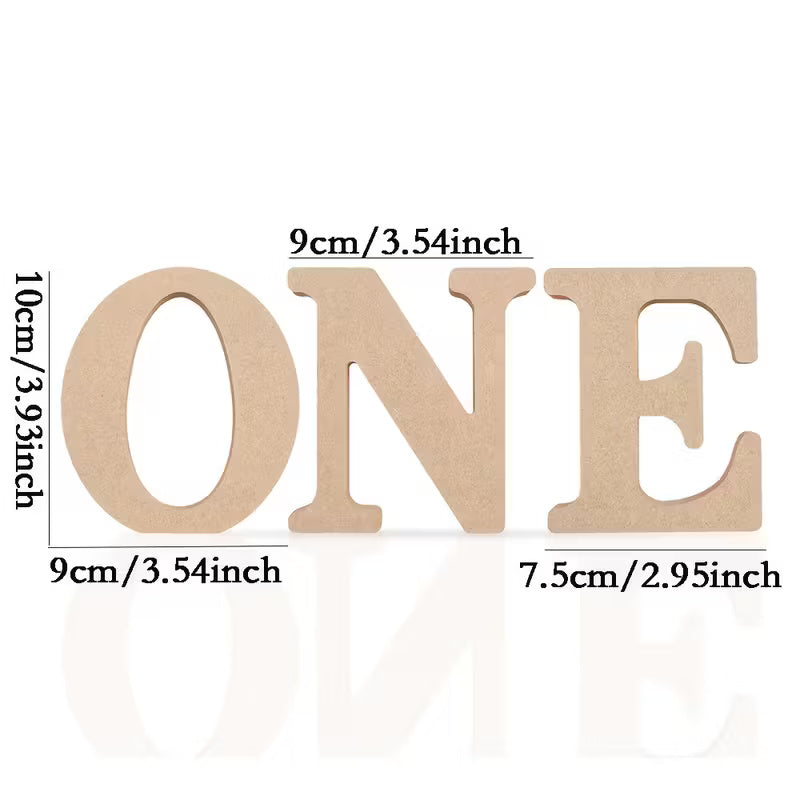 baby one photo props wooden