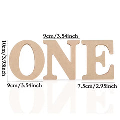 baby one photo props wooden