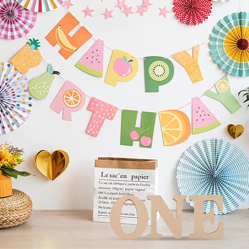 one wooden sign for first birthday