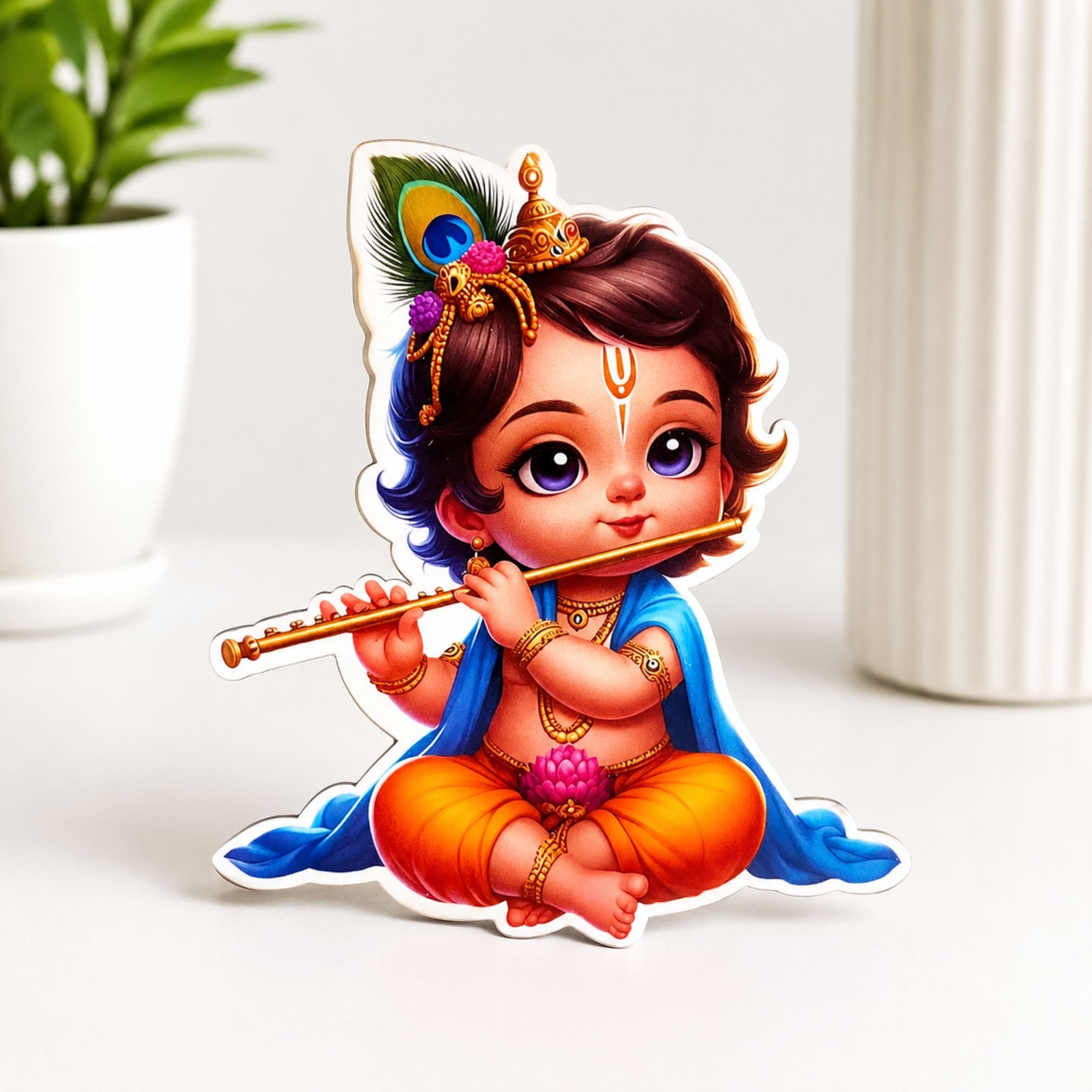 krishna wooden cutout pack of 6