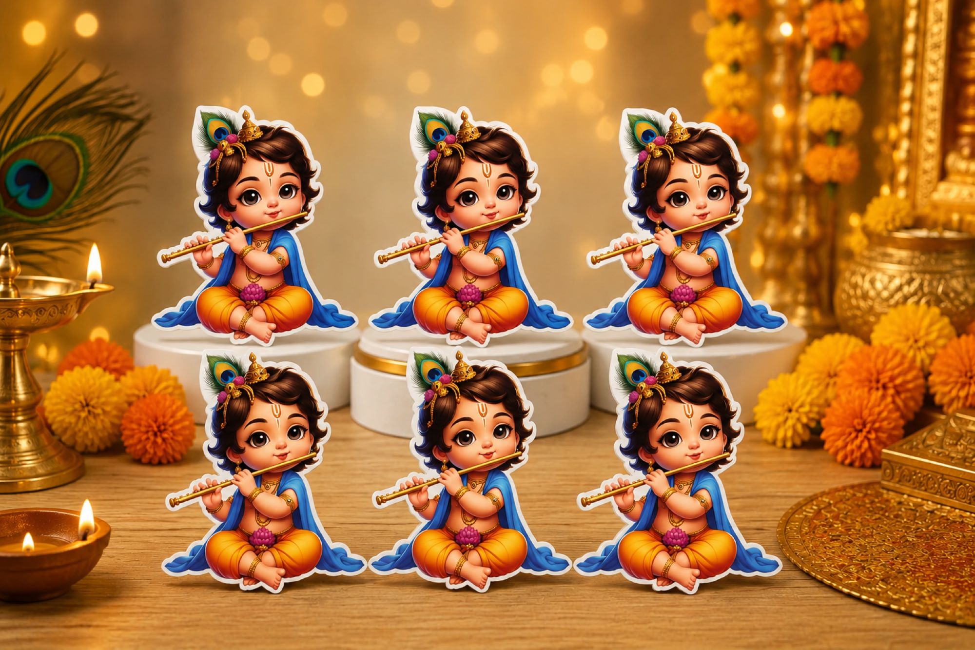kanha ji mdf cutout for pooja decor