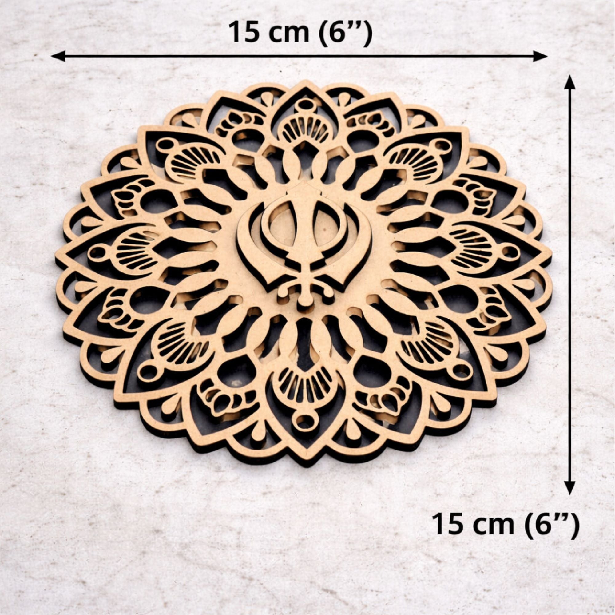 khanda symbol wall art
