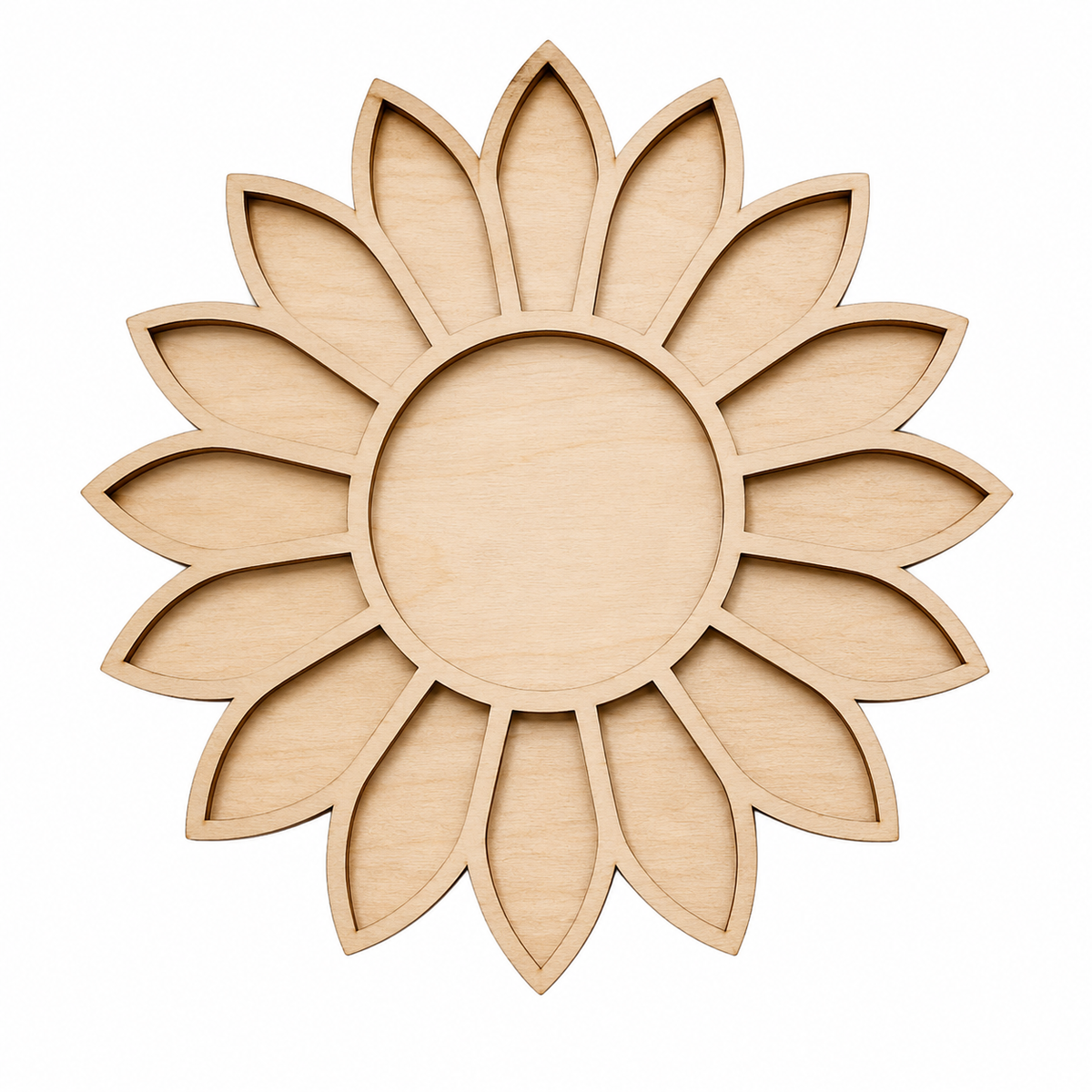 Sunflower Wooden Mosaic Tray 30 cm Unfinished Wood Frame for DIY Mosaic Art, Craft Base, Wooden Substrate for Resin, Painting & Home Decor, Pack of 1, Cliths