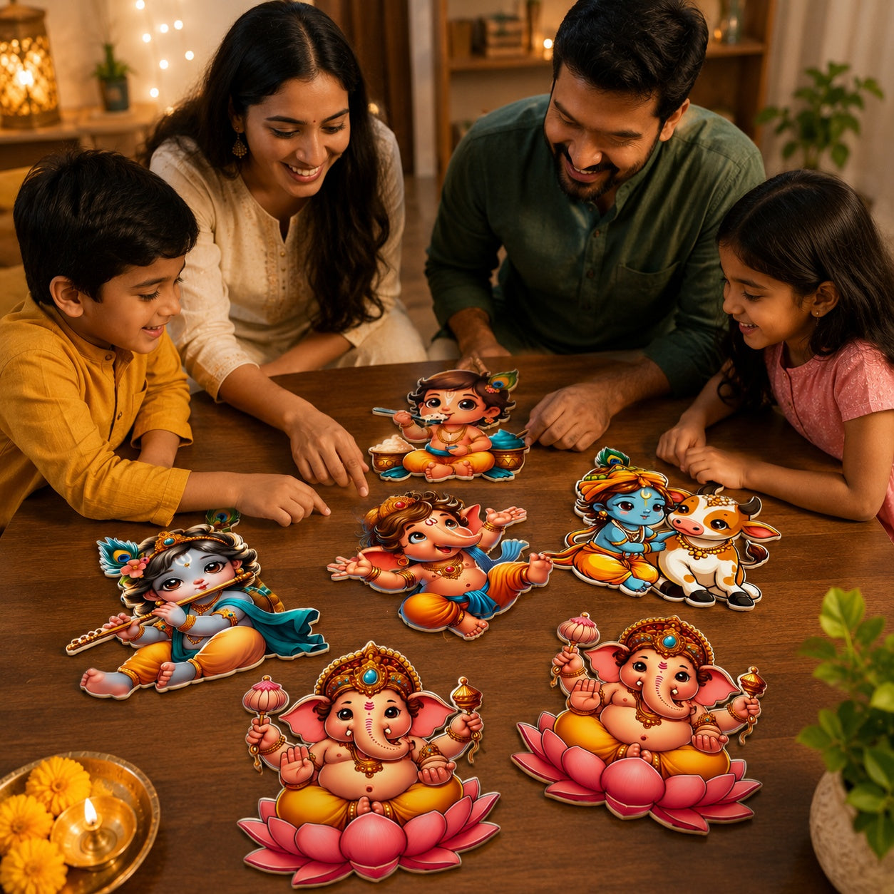 Krishna Ganesha wall decoration