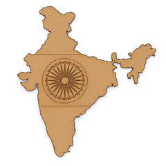 Cliths 10 Pack India Map Wooden Cutouts Pre-Marked DIY Crafts Geography Projects & Home Decor