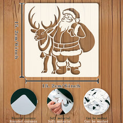 reusable christmas stencil for wood wall and canvas painting