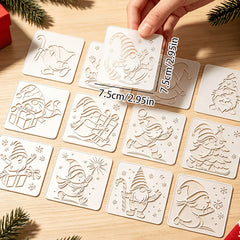 reusable christmas painting stencils for wooden boards canvas walls and festive decorations