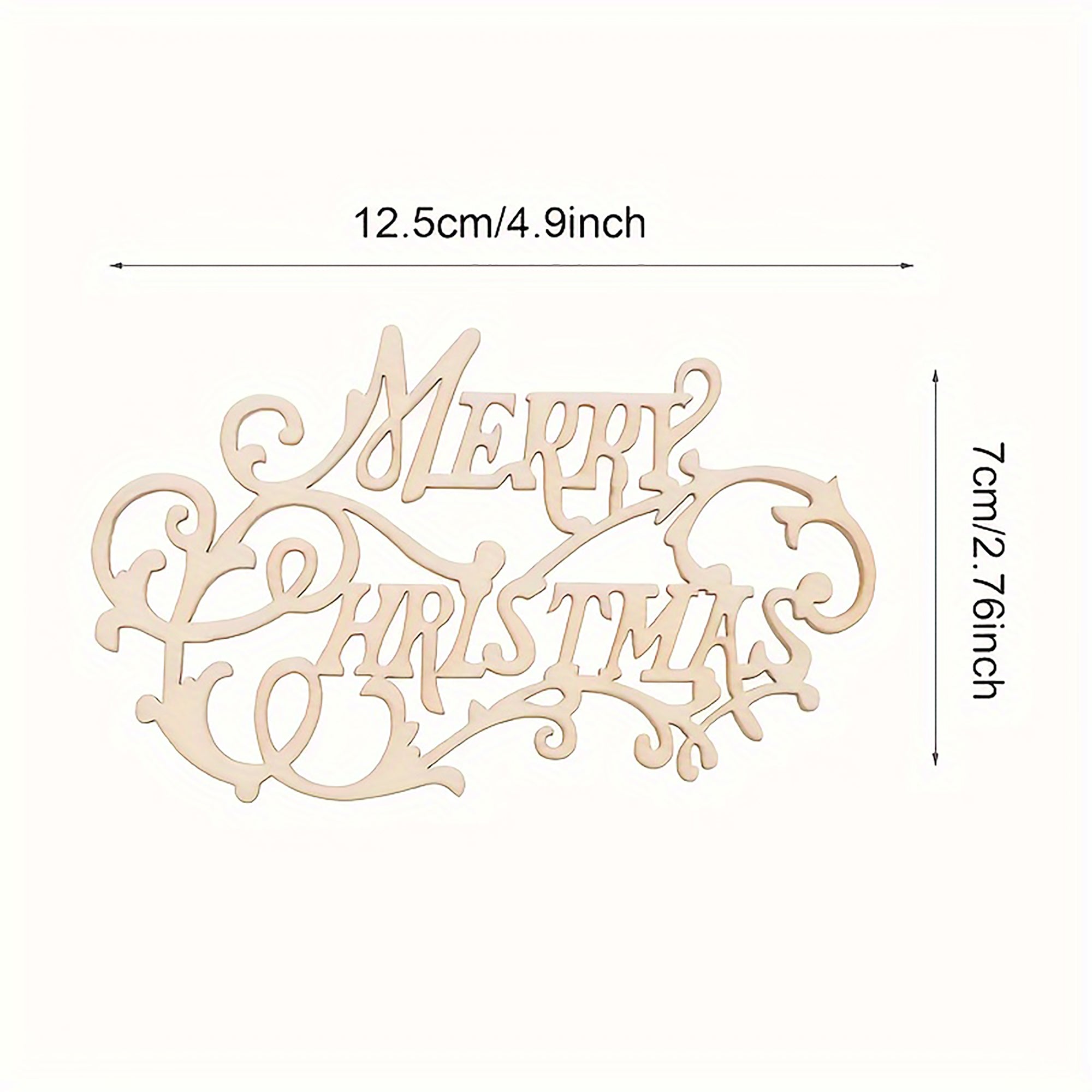 pack of 10 christmas lettering wooden shapes for painting