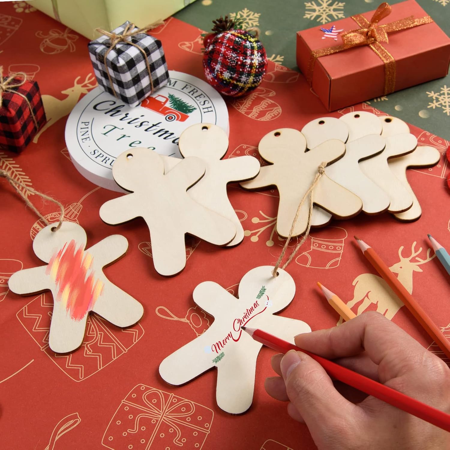 diy wooden christmas ornaments craft