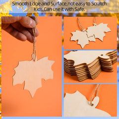 diy wooden leaf ornaments craft